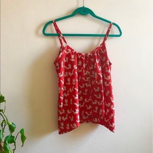 BCBG Fox Print Tank Top